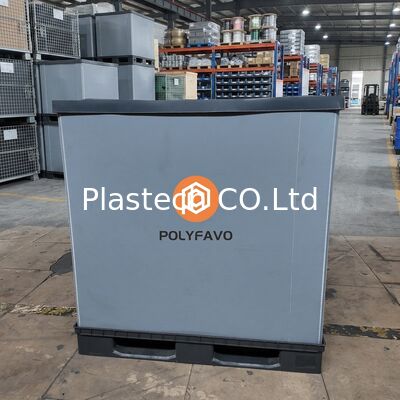 500kgs Injection Iplast Foldable EuroBox 1200 * 800* 900 mm with Lid Sleeve Pallet Box