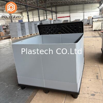 ความจุ 500kgs กล่องส่ง 1220 * 1140 * 900 มิลลิเมตร ถังเก็บพลาสติก PP กล่องกระดาษผงผึ้ง