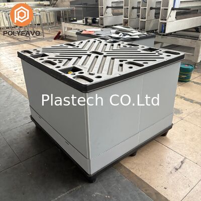 Plastic Pallet Box, Collapsible Pallet Box Honeycomb Board 10mm 12mm Wall, 300kg Dynamic 500kg Static Load Custom Color